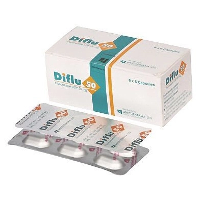 Pack Image: Diflu 50 mg Capsule (8 x 6)