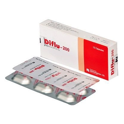 Pack Image: Diflu 200 mg Capsule (2 x 6)