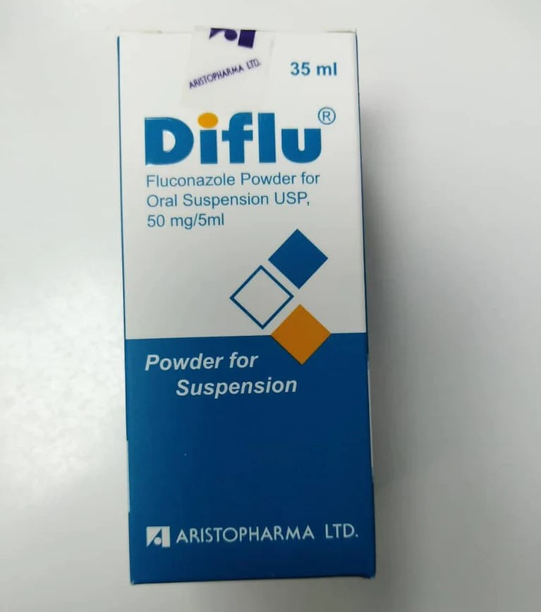 Pack Image: Diflu 50 mg Suspension (35 ml bottle)