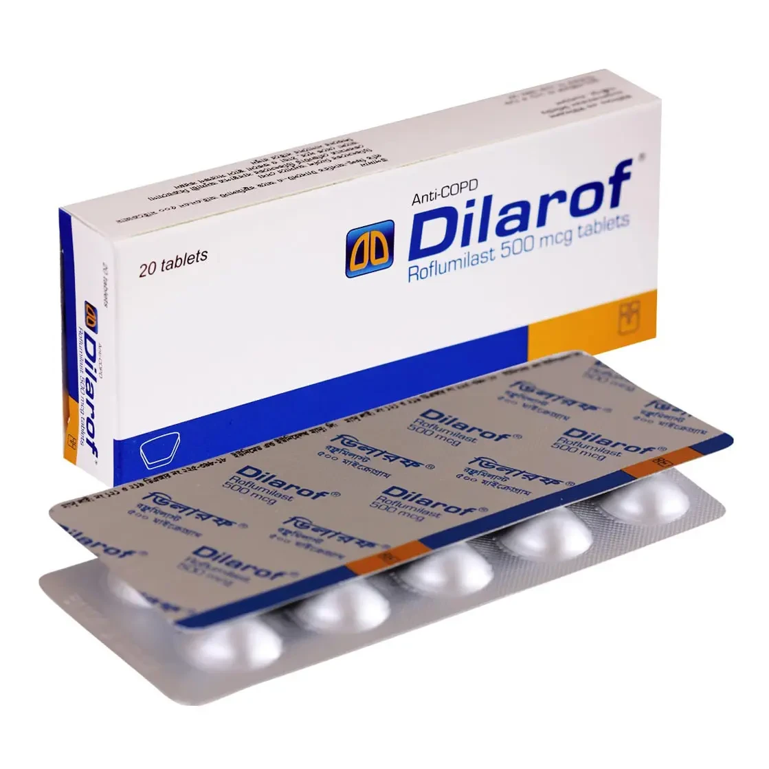 Pack Image: Dilarof 500 mcg Tablet (2 x 10)