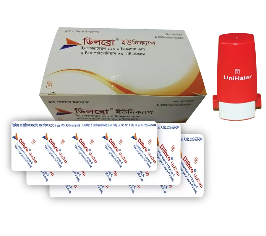 Pack Image: Dilbro UniCap 110 mcg Inhalation Capsule (3 x 10)