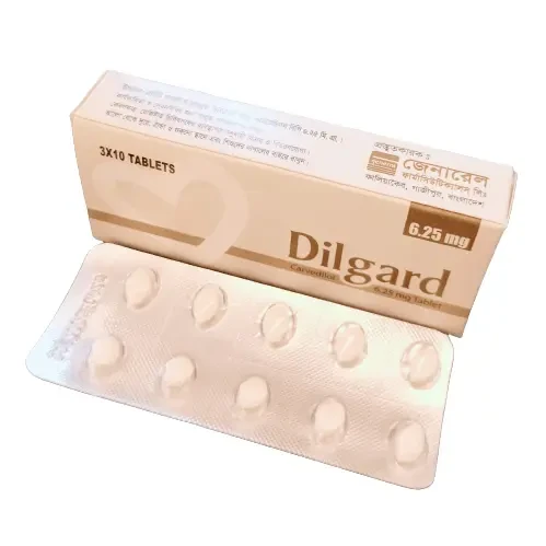 Pack Image: Dilgard 6.25 mg Tablet (3 x 10)
