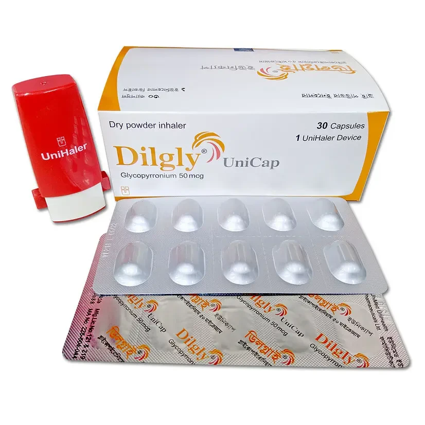 Pack Image: Dilgly UniCap 50 mcg Inhalation Capsule (3 x 10)
