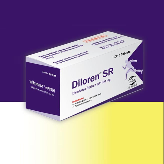 Pack Image: Diloren SR 100 mg Tablet (10 x 10)