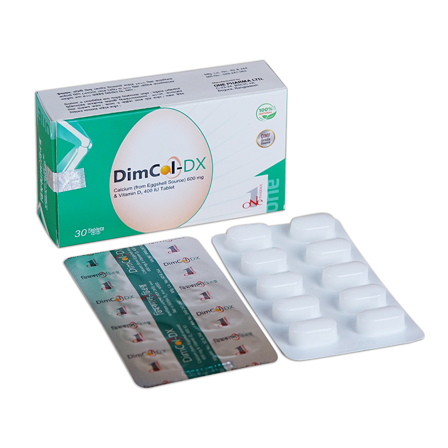 Pack Image: Dimcal-DX 600 mg Tablet (3 x 10)
