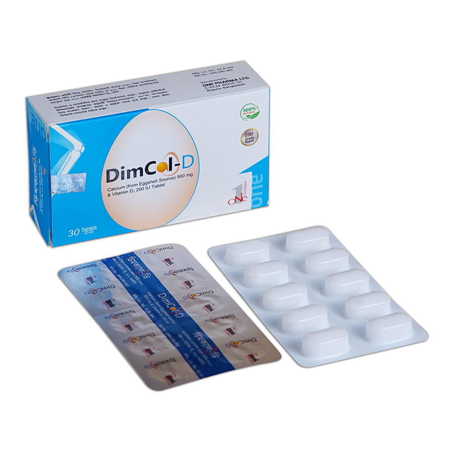 Pack Image: Dimcal-D 500 mg Tablet (3 x 10)