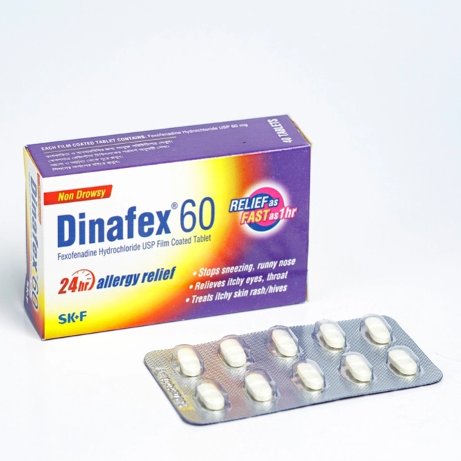 Pack Image: Dinafex 60 mg Tablet (4 x 10)