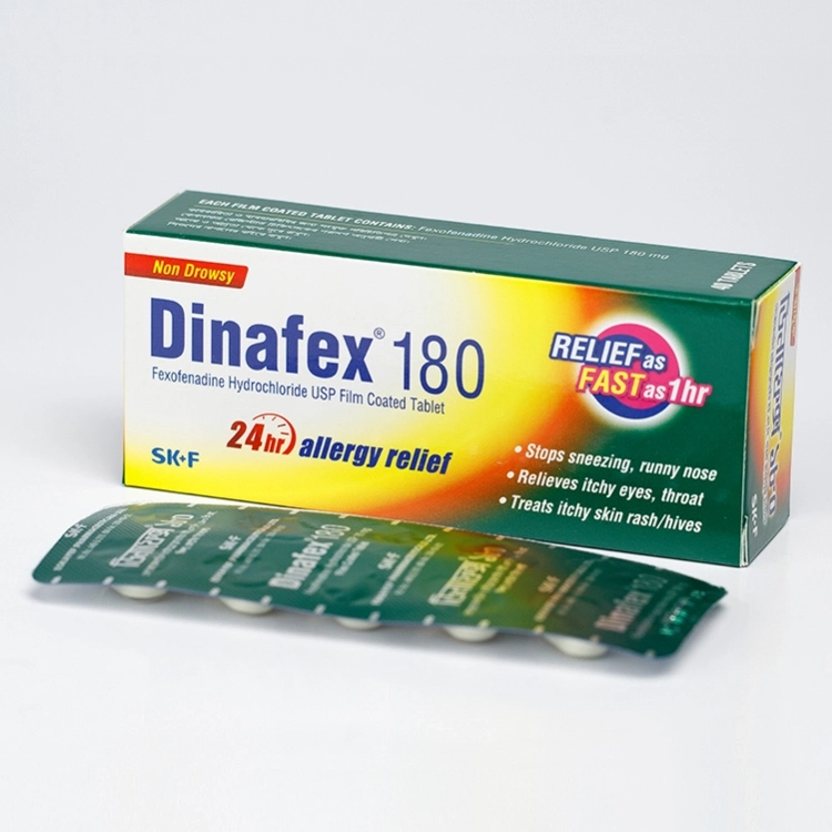 Pack Image: Dinafex 180 mg Tablet (4 x 10)