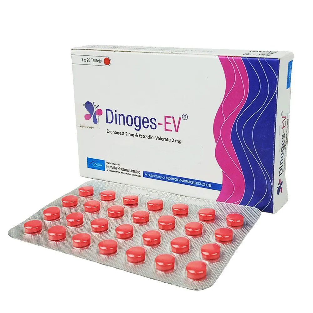 Pack Image: Dinoges-EV 2 mg Tablet (28 tablet pack)