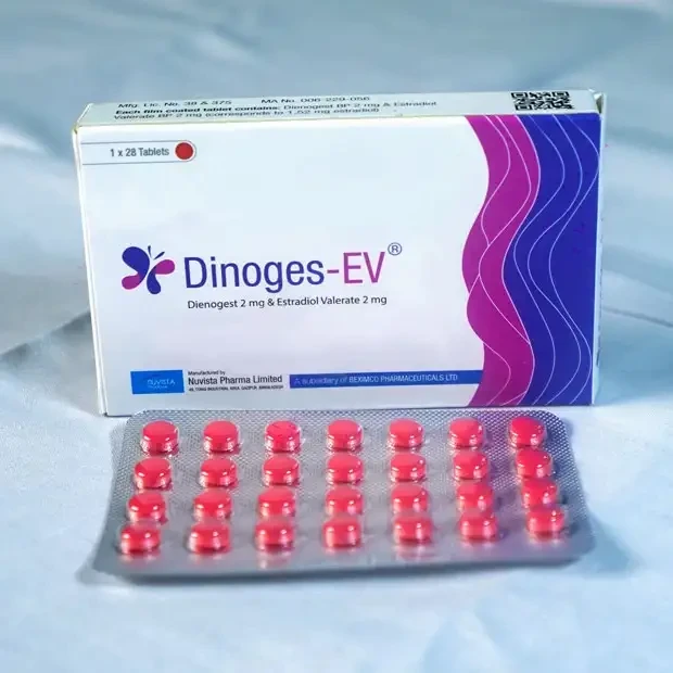 Pack Image: Dinoges-EV 2 mg Tablet (28 tablet pack)