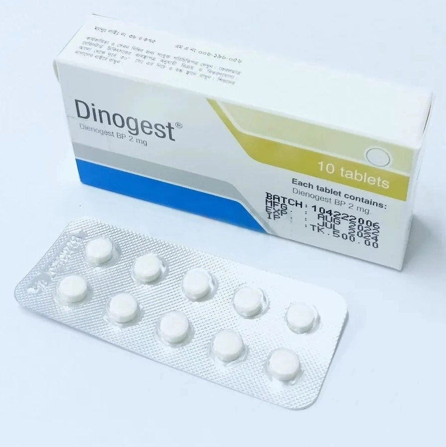 Pack Image: Dinogest 2 mg Tablet (2 x 10)