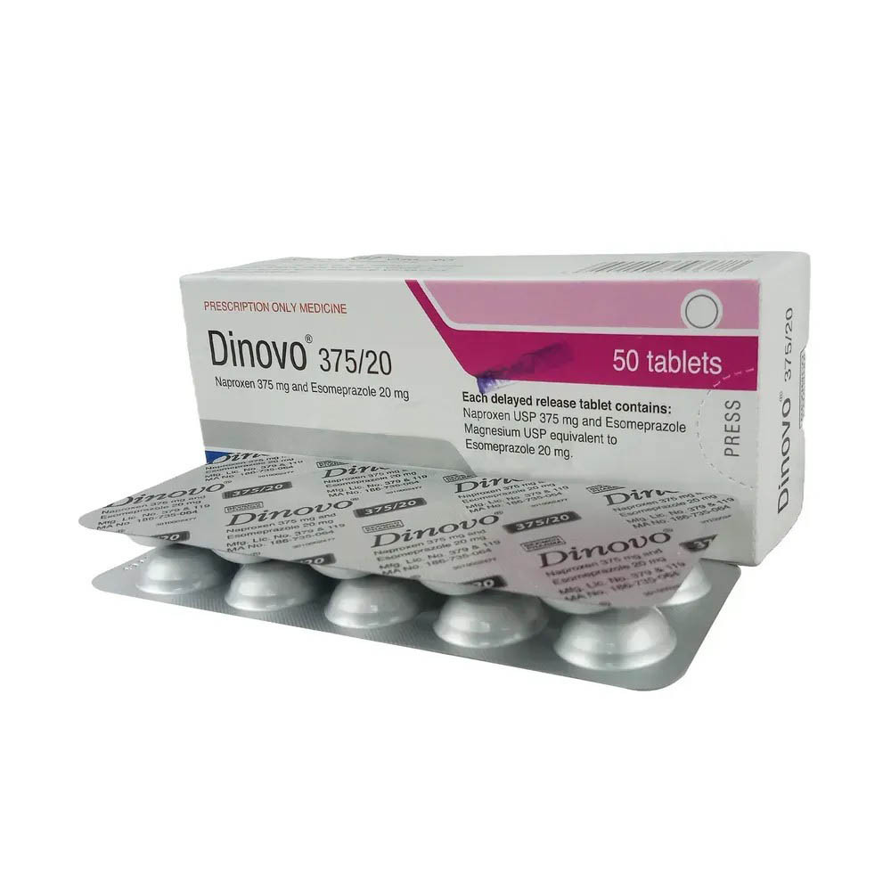 Pack Image: Dinovo 375 mg Tablet (5 x 10)