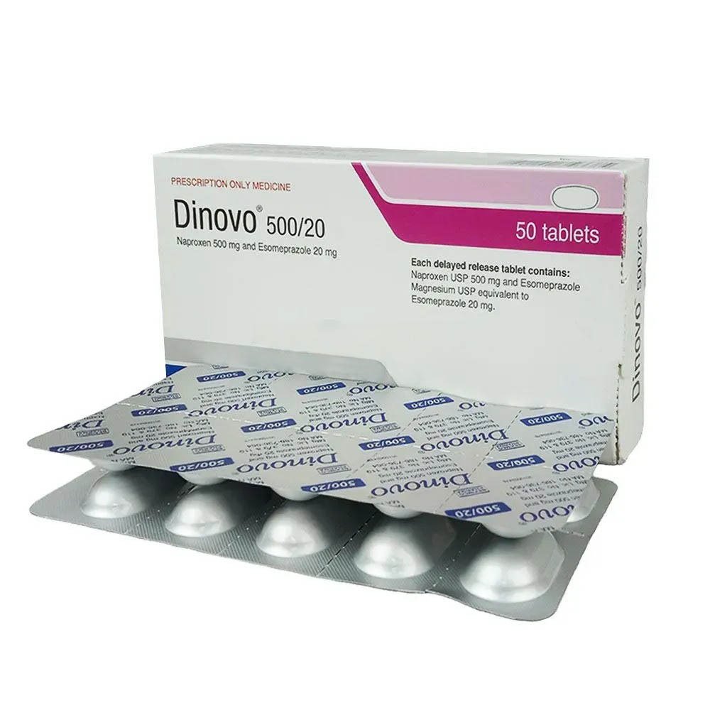 Pack Image: Dinovo 500 mg Tablet (5 x 10)