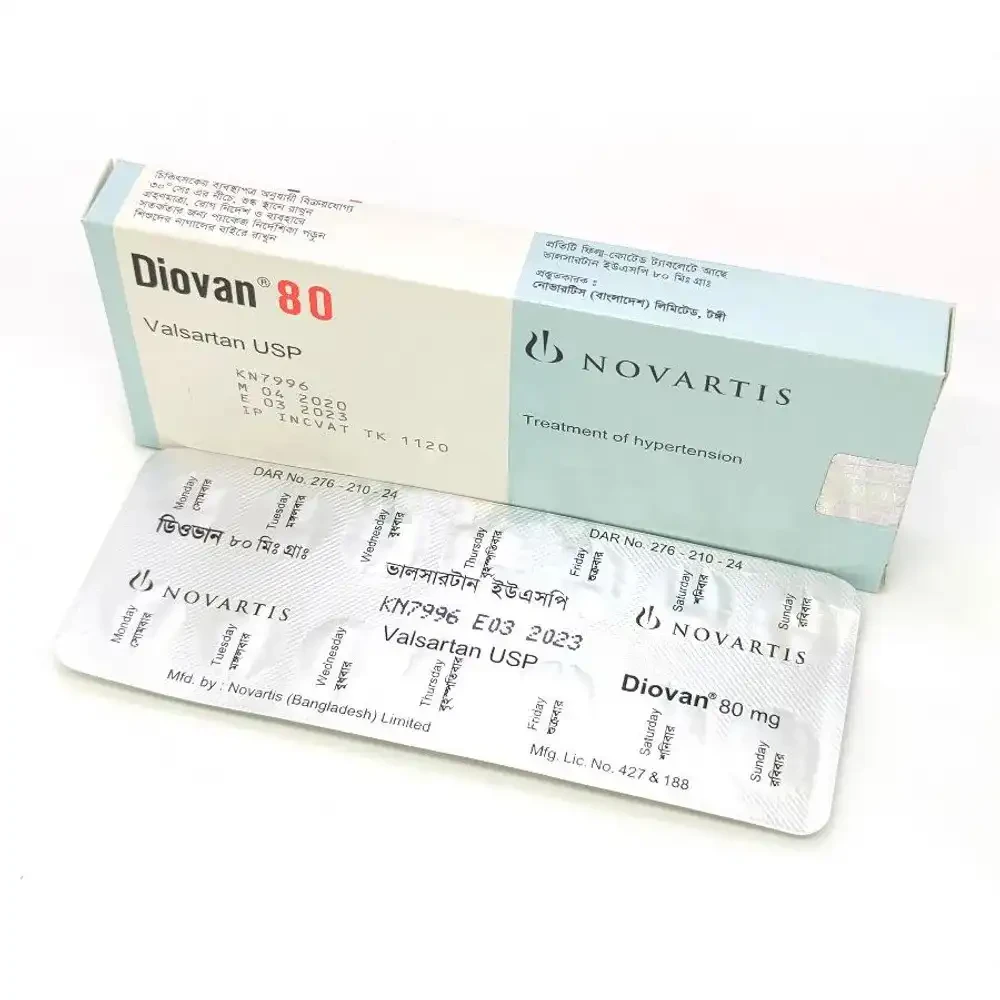 Pack Image: Diovan 80 mg Capsule (2 x 14)