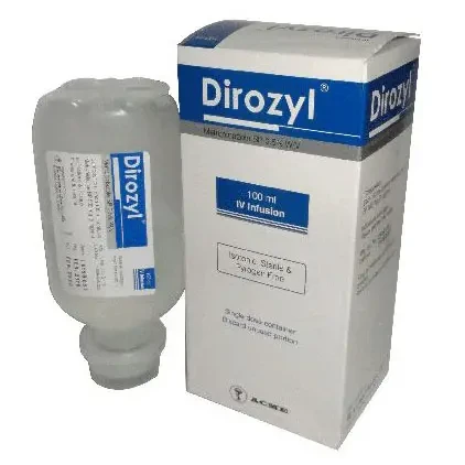 Pack Image: Dirozyl 500 mg Injection (100 ml bottle)