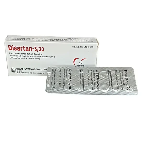 Pack Image: Disartan 5 mg Tablet (3 x 14)