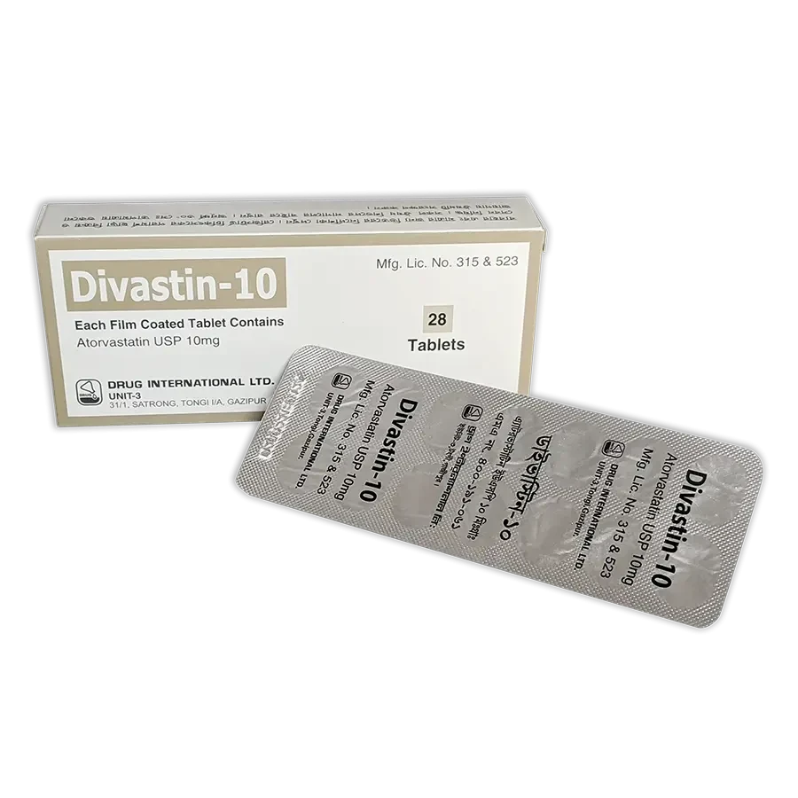 Pack Image: Divastin 10 mg Tablet (2 x 14)