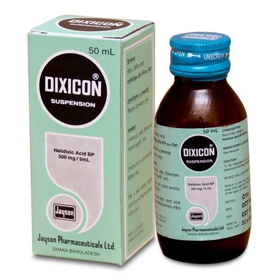 Pack Image: Dixicon 300 mg Suspension (50 ml bottle)
