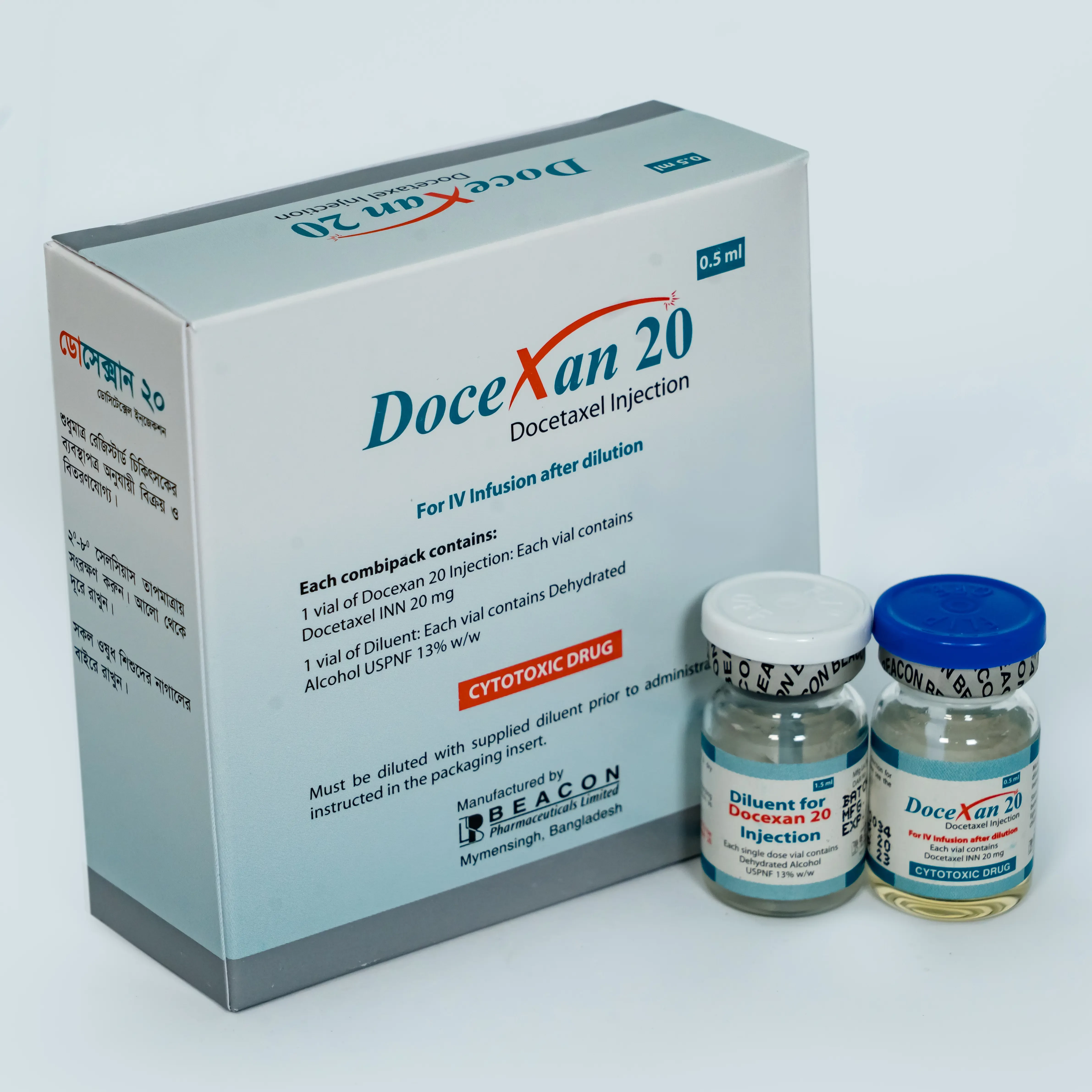Pack Image: Docexan 20 mg Injection (20 mg vial)