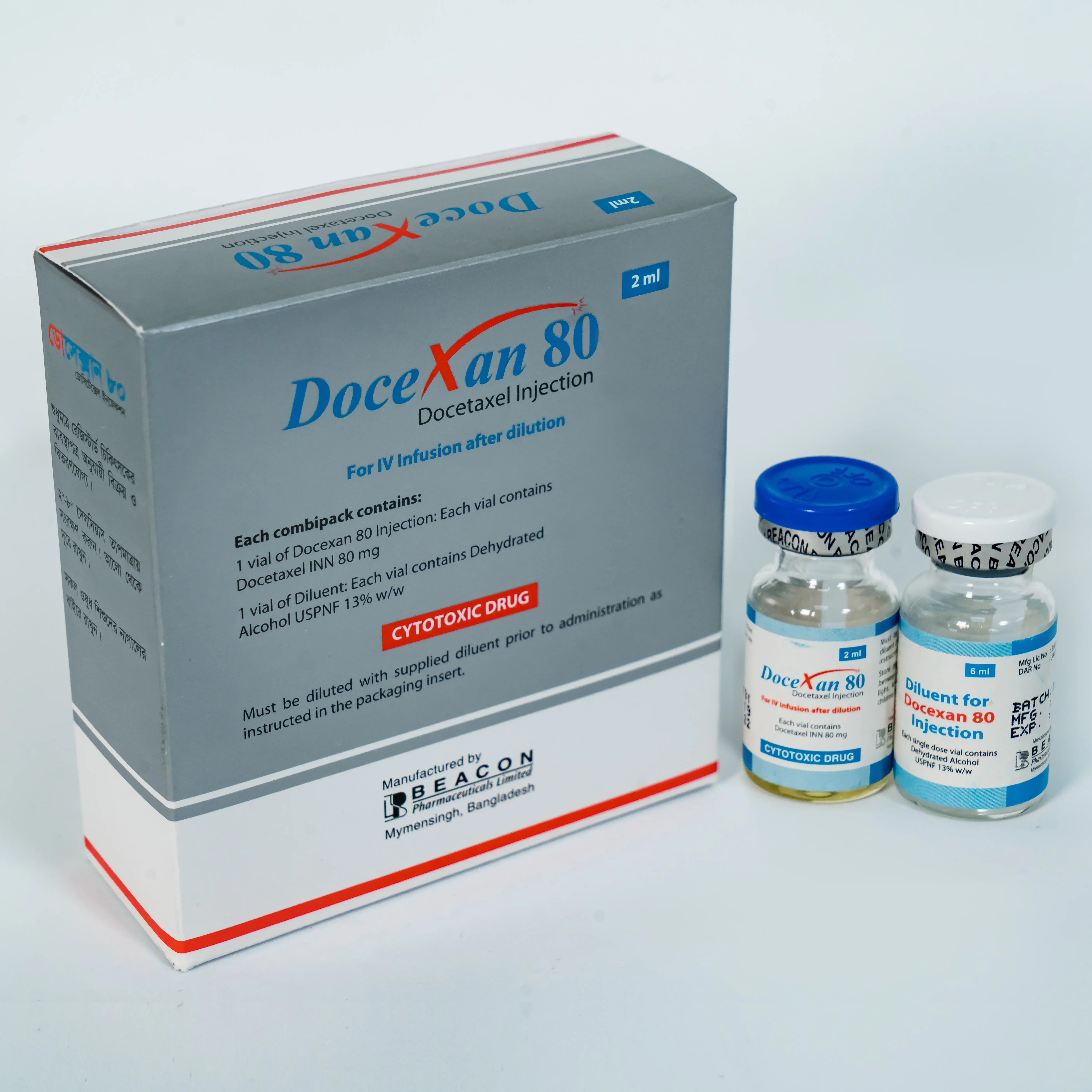 Pack Image: Docexan 80 mg Injection (80 mg vial)