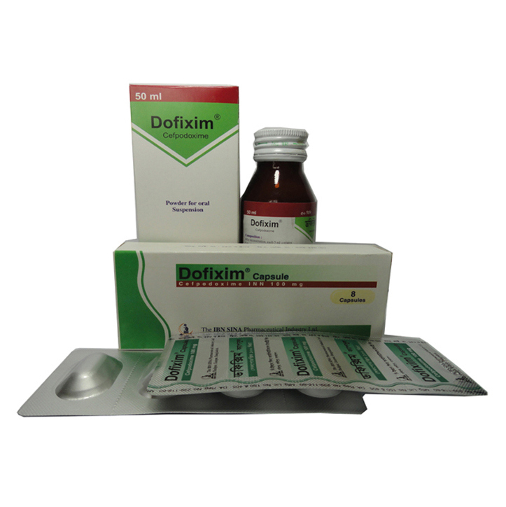 Pack Image: Dofixim 40 mg Suspension (50 ml bottle)