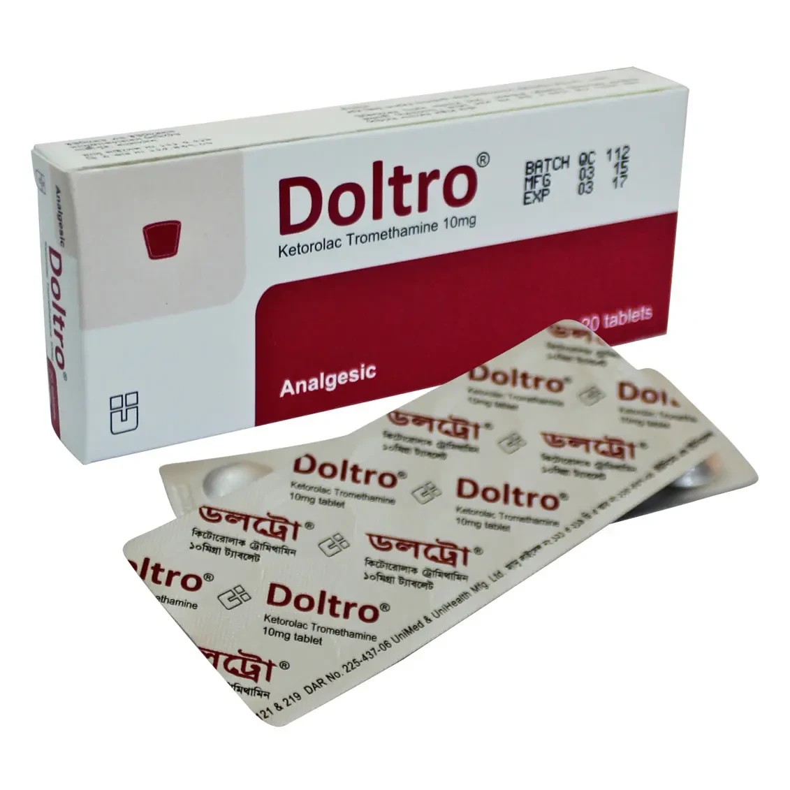 Pack Image: Doltro 10 mg Tablet (2 x 10)