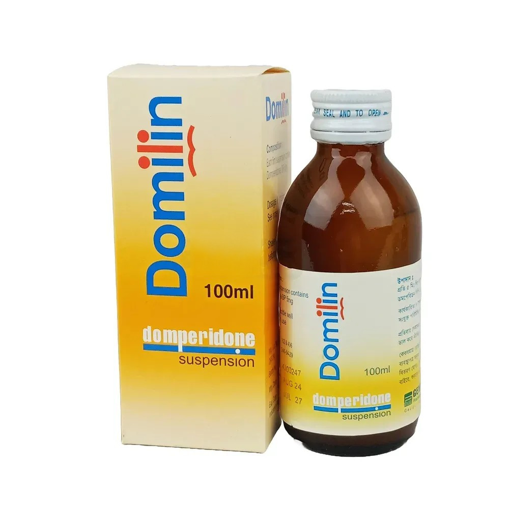 Pack Image: Domilin 5 mg Suspension (100 ml bottle)