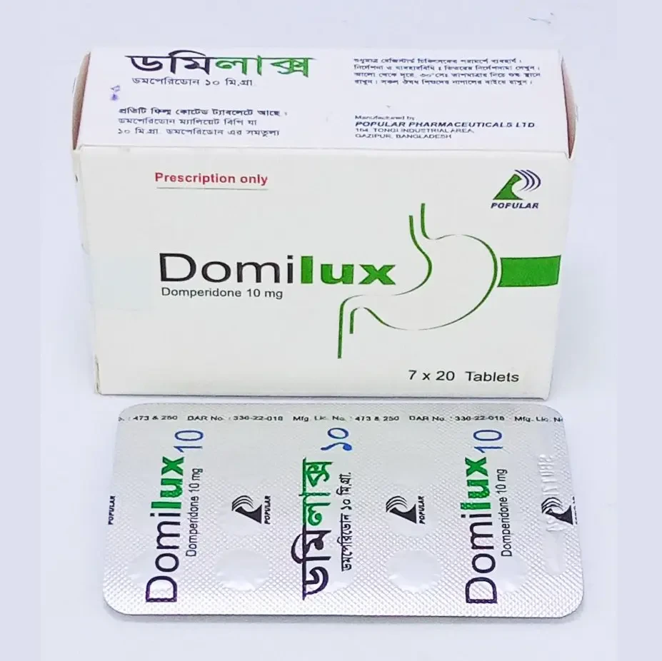 Pack Image: Domilux 10 mg Tablet (7 x 20)