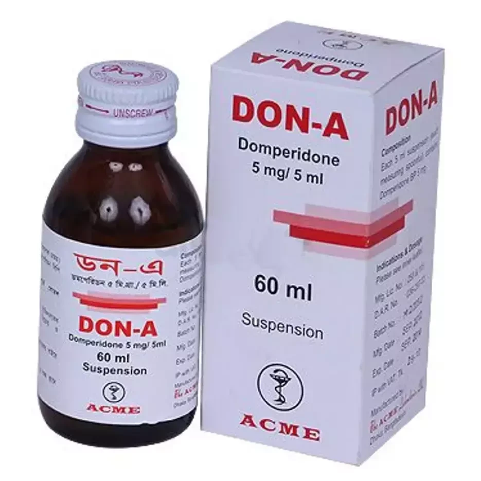 Pack Image: Don-A 5 mg Suspension (60 ml bottle)