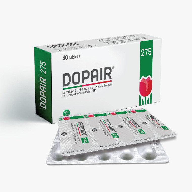Pack Image: Dopair 250 mg Tablet (3 x 10)