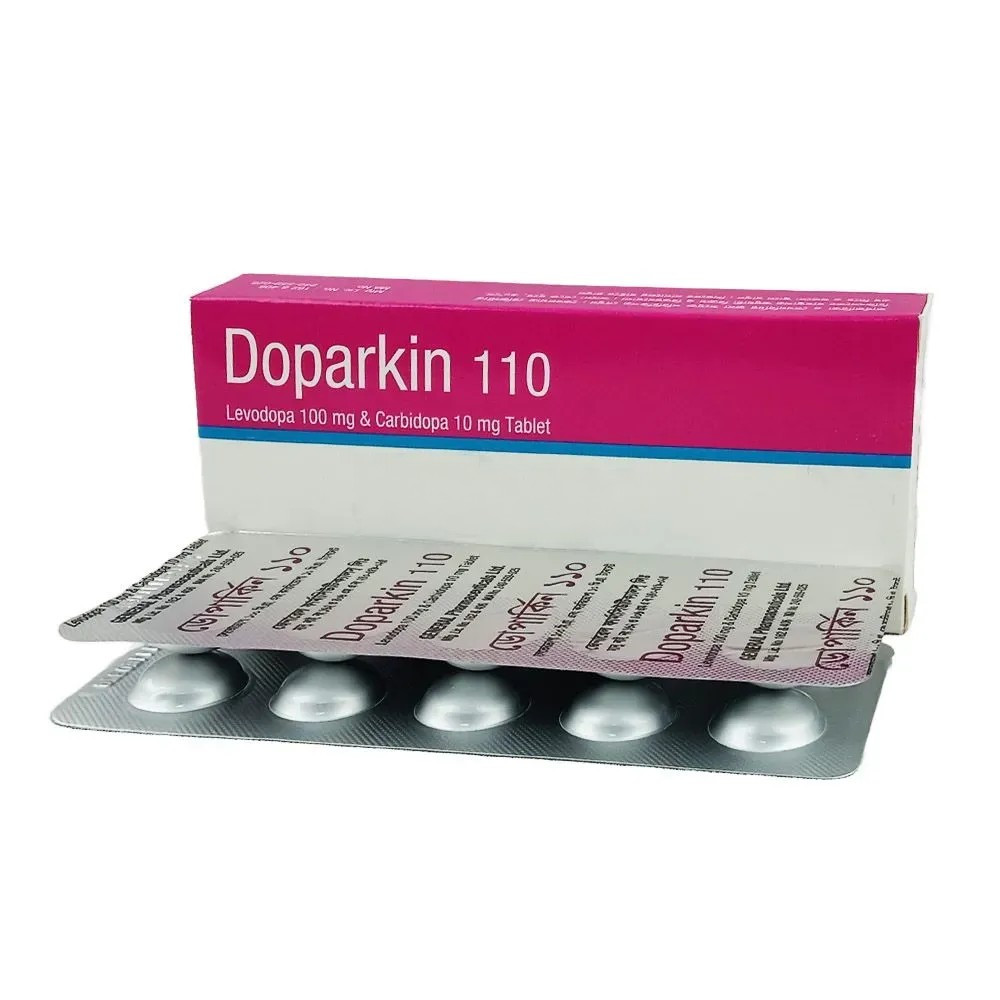 Pack Image: Doparkin 100 mg Tablet (3 x 10)