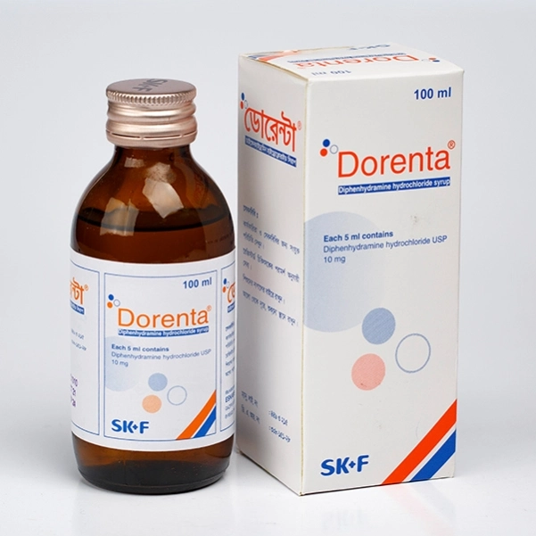 Pack Image: Dorenta 10 mg Syrup (100 ml bottle)