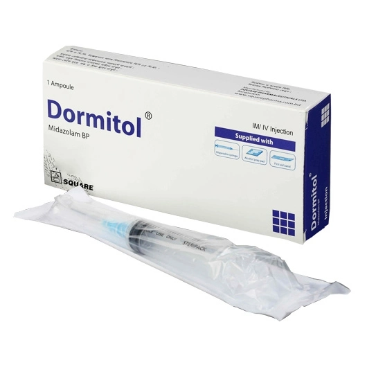 Pack Image: Dormitol 15 mg Injection (3 ml ampoule)