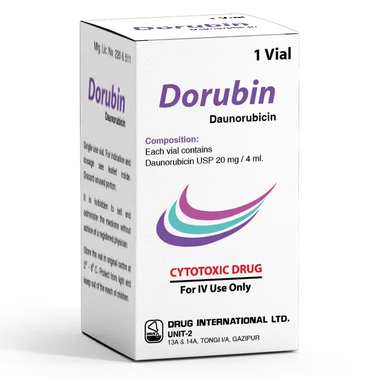 Pack Image: Dorubin 20 mg Injection (20 mg vial)