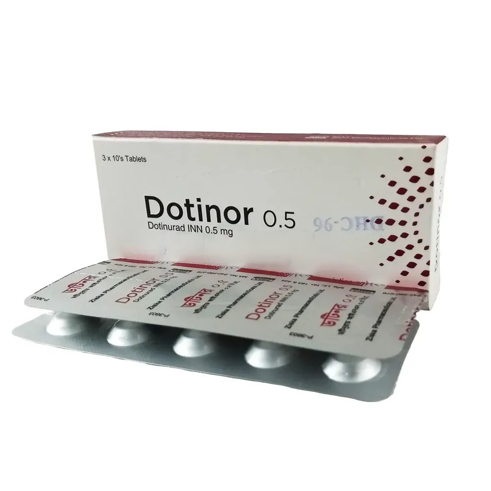 Pack Image: Dotinor 0.5 mg Tablet (3 x 10)