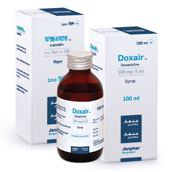 Pack Image: Doxair 100 mg Syrup (100 ml bottle)