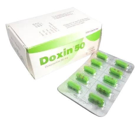 Pack Image: Doxin 50 mg Capsule (5 x 10)