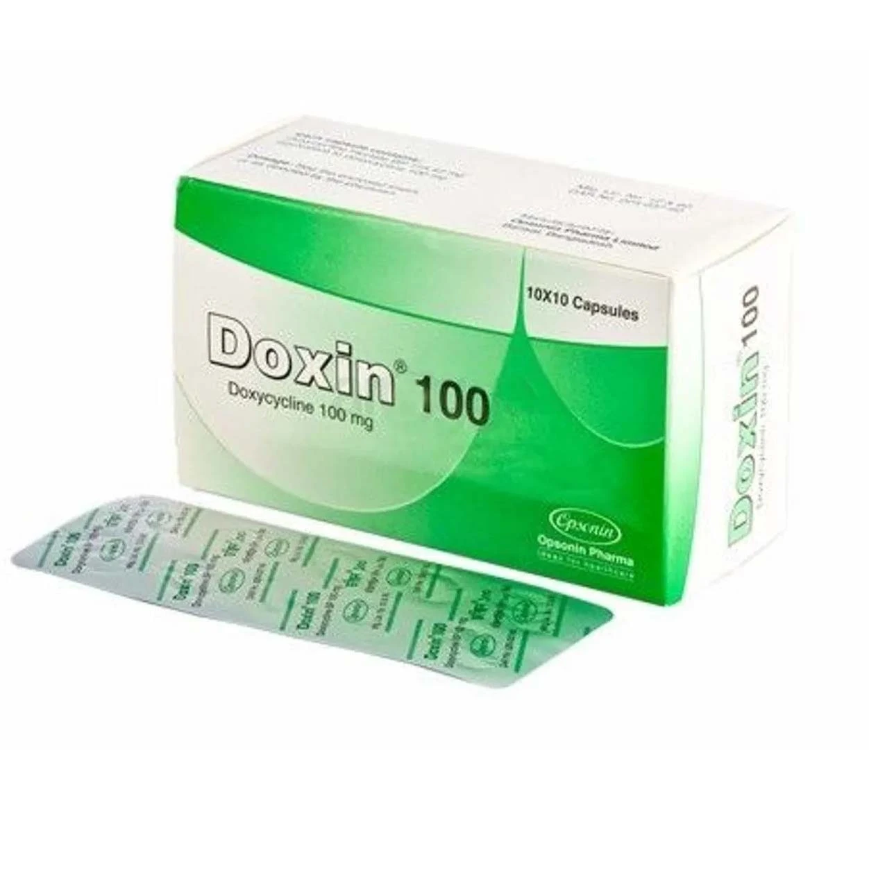 Pack Image: Doxin 100 mg Capsule (10 x 10)