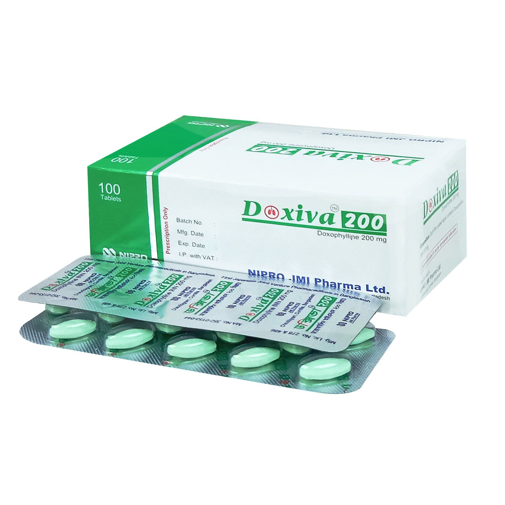 Pack Image: Doxiva 200 mg Tablet (10 x 10)