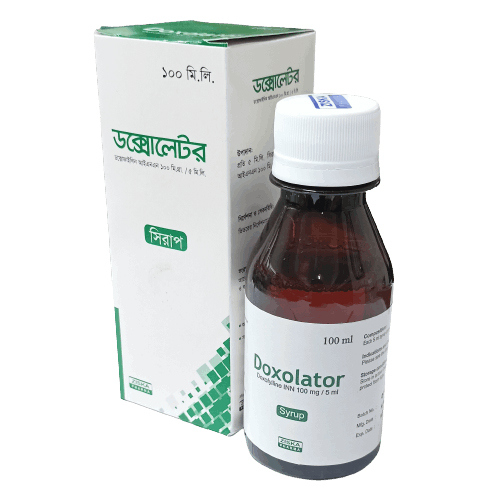 Pack Image: Doxolator 100 mg Syrup (100 ml bottle)