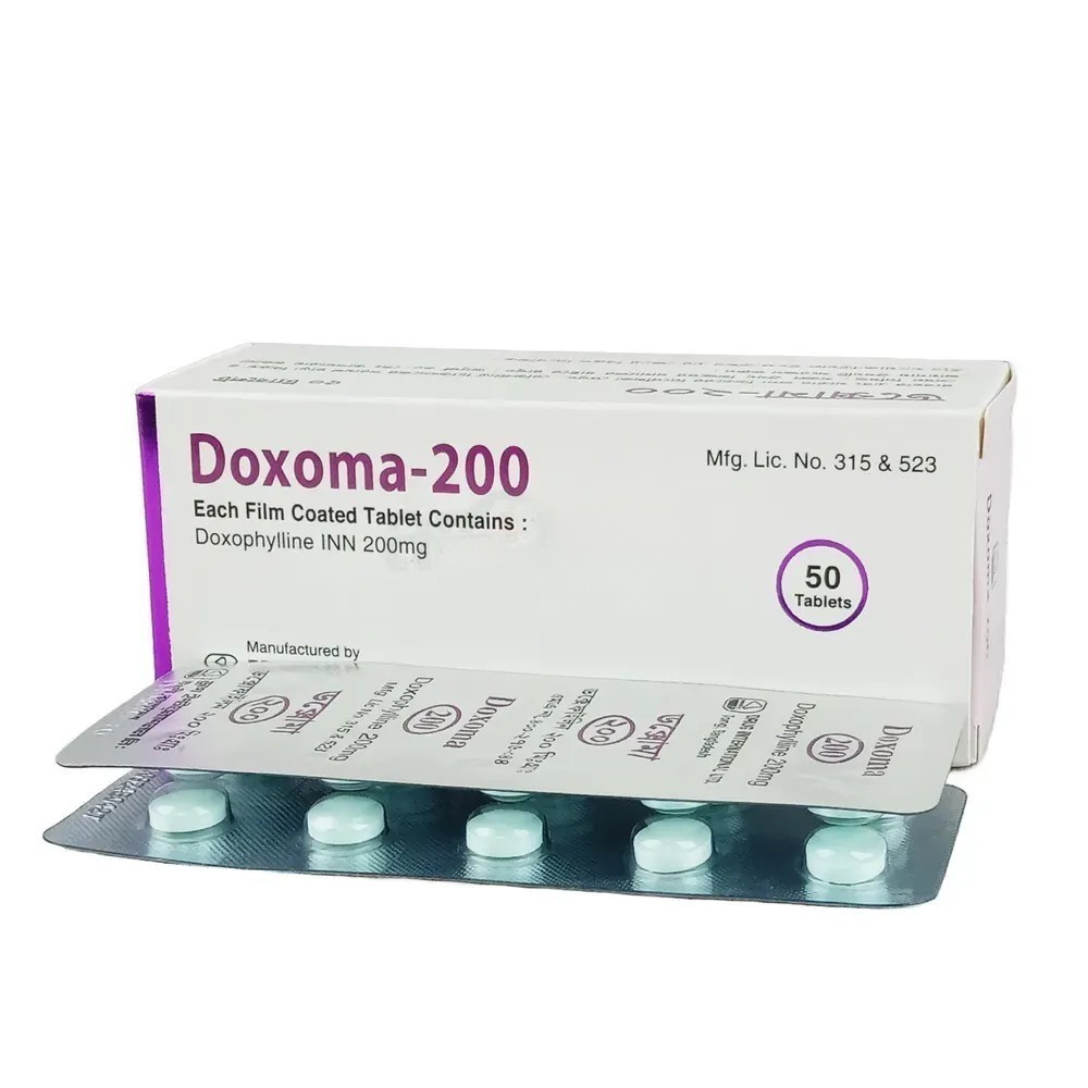 Pack Image: Doxoma 200 mg Tablet (5 x 10)