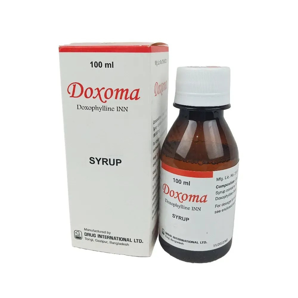 Pack Image: Doxoma 100 mg Syrup (100 ml bottle)