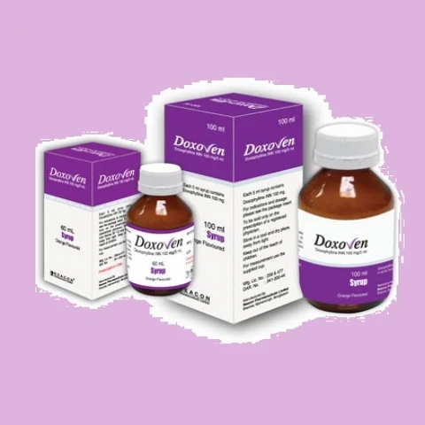 Pack Image: Doxoven 100 mg Syrup (60 ml bottle)