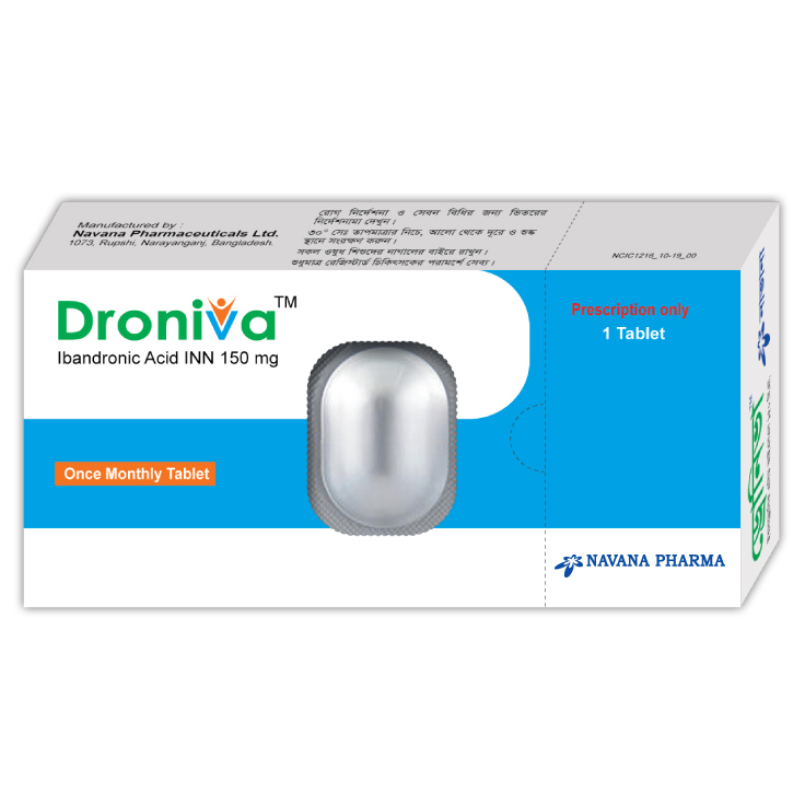 Pack Image: Droniva 150 mg Tablet (1 tablet kit)