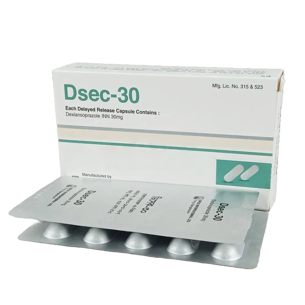 Pack Image: Dsec 30 mg Capsule (3 x 10)