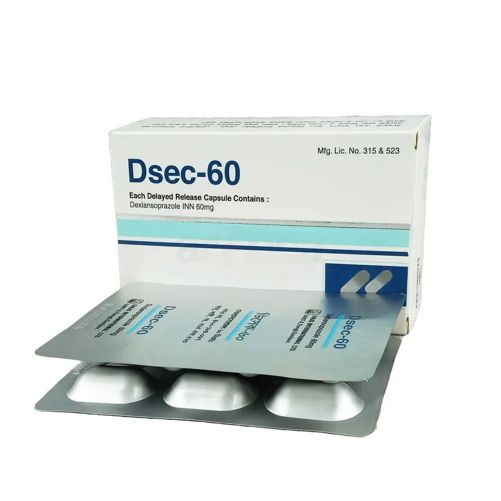 Pack Image: Dsec 60 mg Capsule (4 x 7)