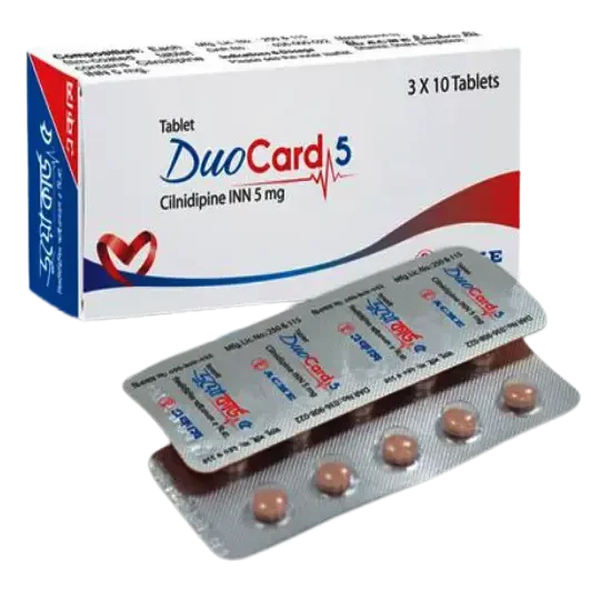 Pack Image: Duocard 5 mg Tablet (3 x 10)
