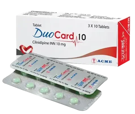 Pack Image: Duocard 10 mg Tablet (3 x 10)