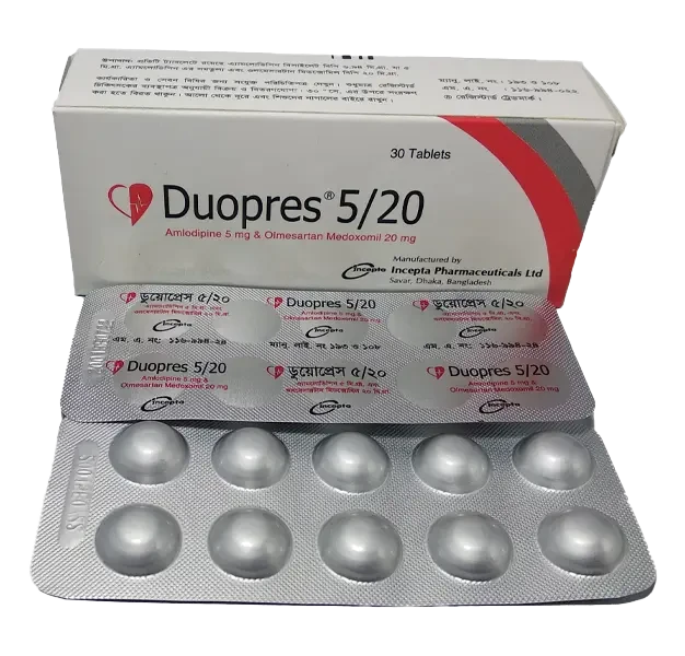 Pack Image: Duopres 5 mg Tablet (3 x 10)