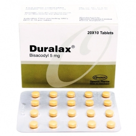 Pack Image: Duralax 5 mg Tablet (10 x 20)